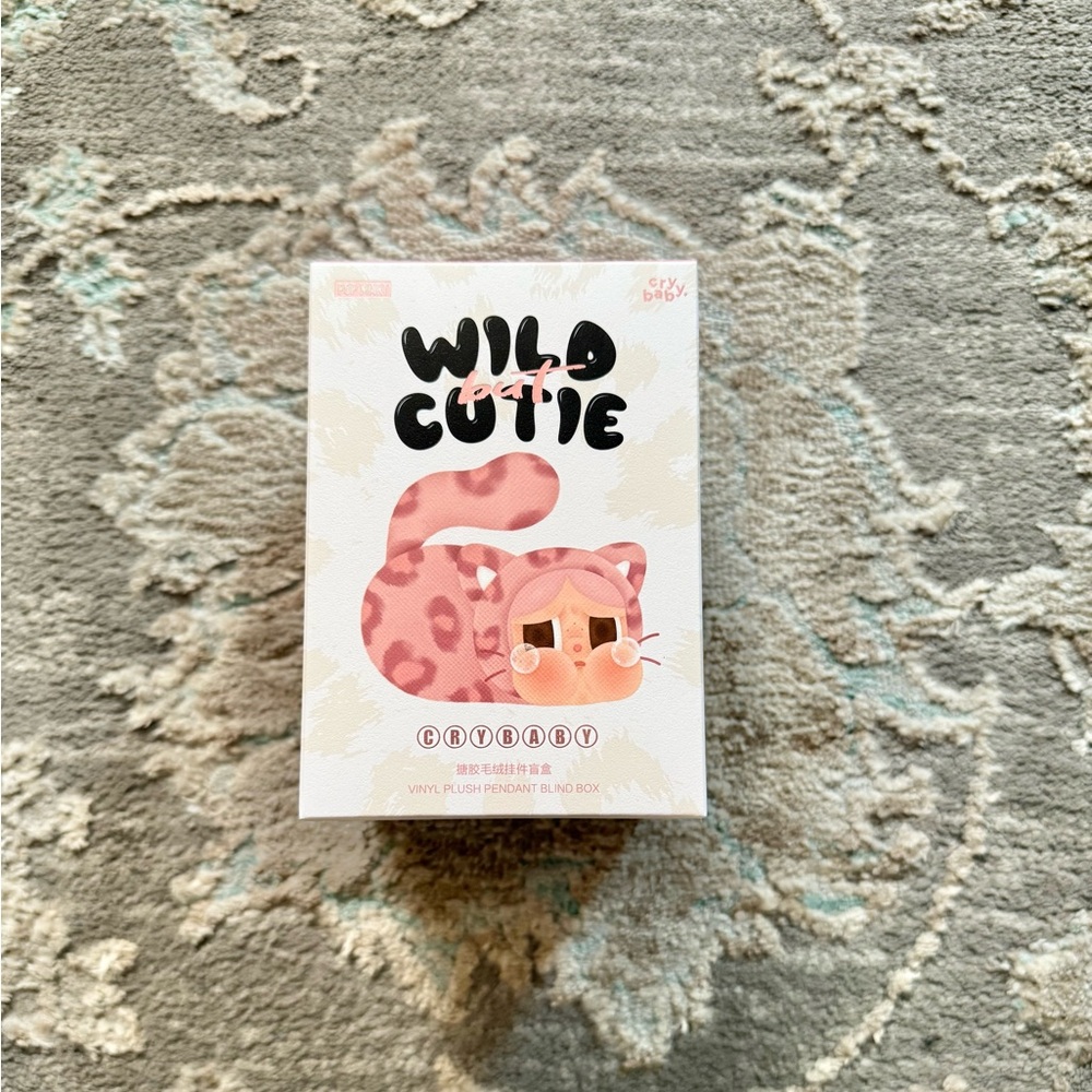 POP MART CRYBABY Wild But Cutie Series Vinyl Plush Pendant Keychain - Neon Cutie